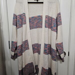 Lane Bryant Multicolor Striped Cardigan